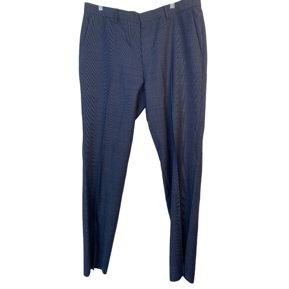 Hugo Boss Genius 2 Mens Slim Fit Stretch Wool Dress Pants 38 x 33.5 Blue RR10728 - Picture 11 of 14